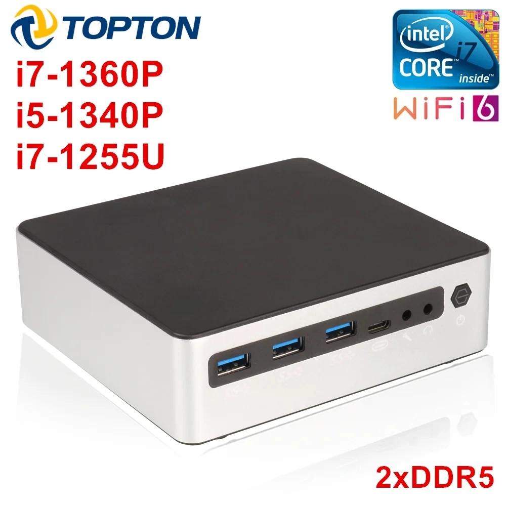 2023 Topton  ̹ ̴ PC, ޴ ǻ,  11  NUC ̴ PC, i7, 1360P, i5, 1340P, 2xDDR5, NVMe SSD, 3x4K, HTPC, WiFi6